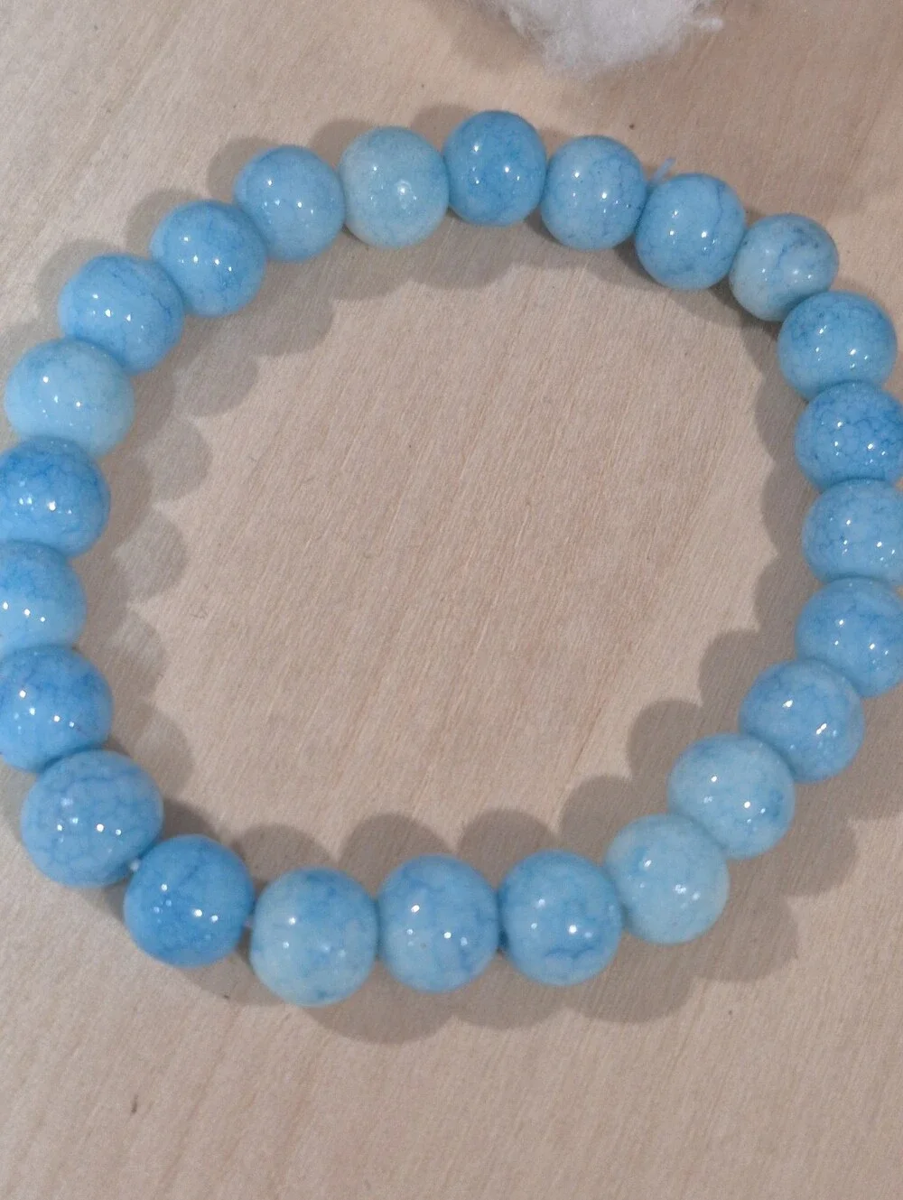 🩵🩵NEW🩵🩵 PRETTY!! 8MM LARIMAR Beaded Stretch Bracelet
